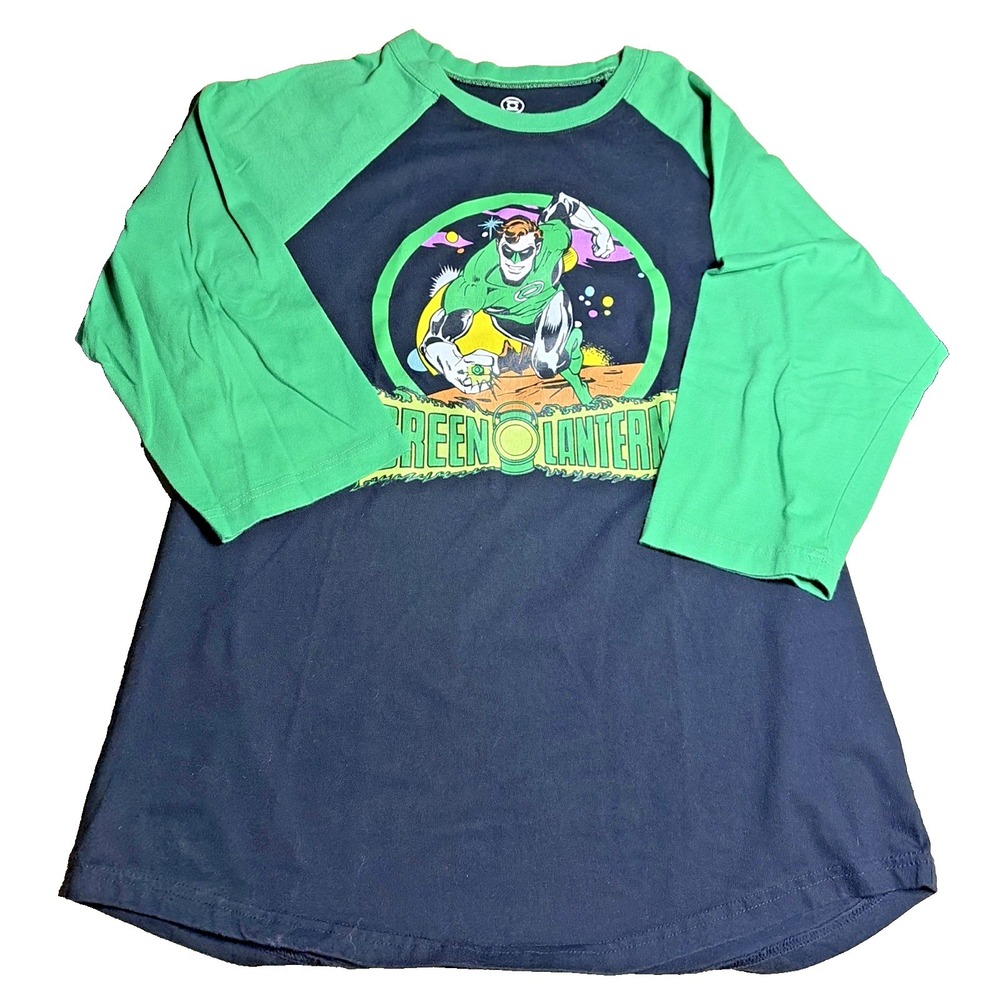 DC Comics Green Lantern- Hal Jordan Raglan Green Sleeves Shirt Size XLarge